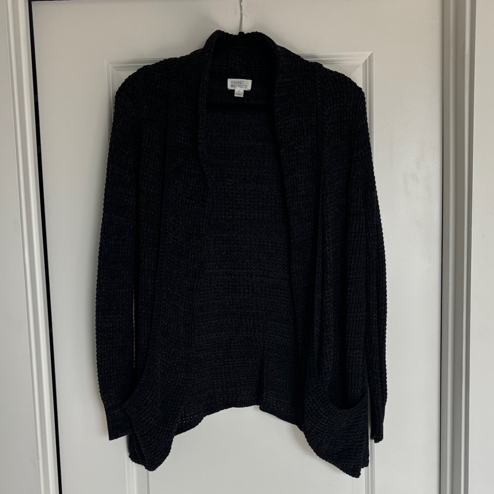 Market & Spruce Dark Grey Knit Cardigan